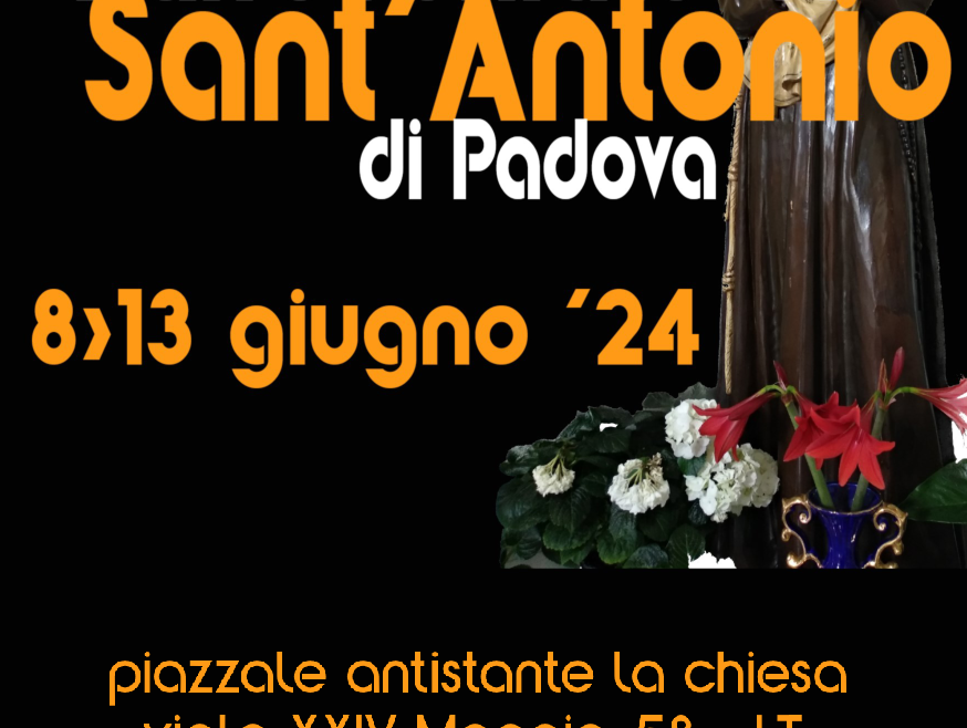 Programma Festa Parrocchiale di Sant’Antonio di Padova