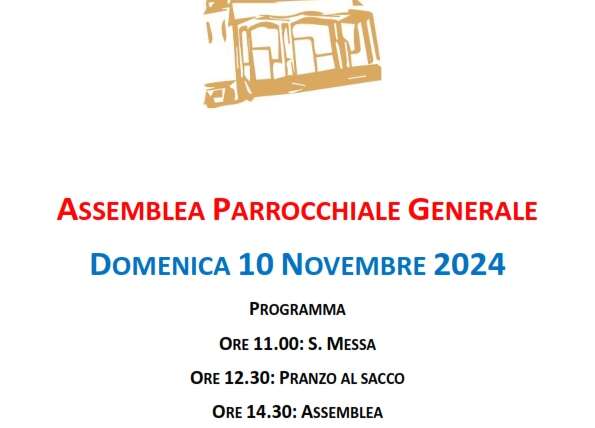 AVVISO – Assemblea parrocchiale – 10 novembre 2024