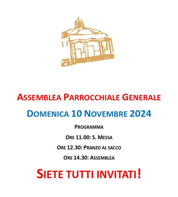 AVVISO – Assemblea parrocchiale – 10 novembre 2024